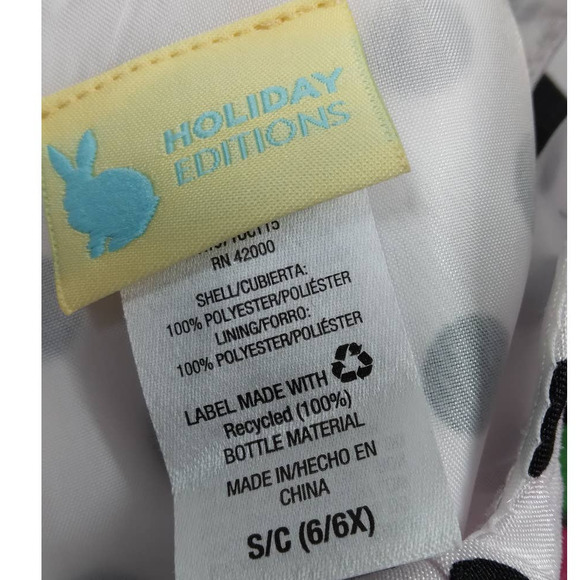 Holiday Editions Puffy Sunday Dress Size Small Polka Dot Floral - Picture 4 of 7